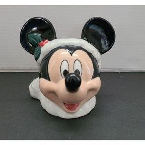 Mickey Mouse Tea Light Candle Holder Santa Clause Disney Parks Holiday Christmas